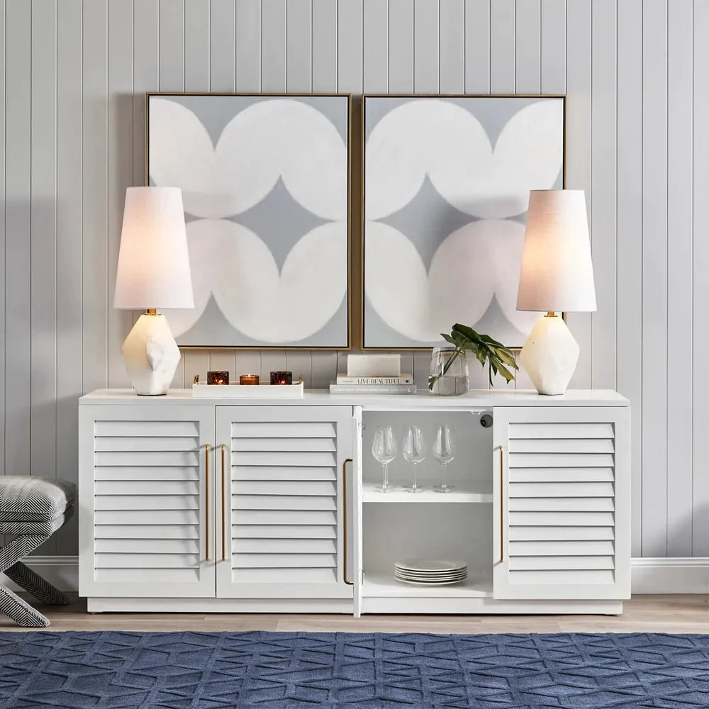 Monaco White 4-Door Buffet – rustic.design by Yasmin Design Company