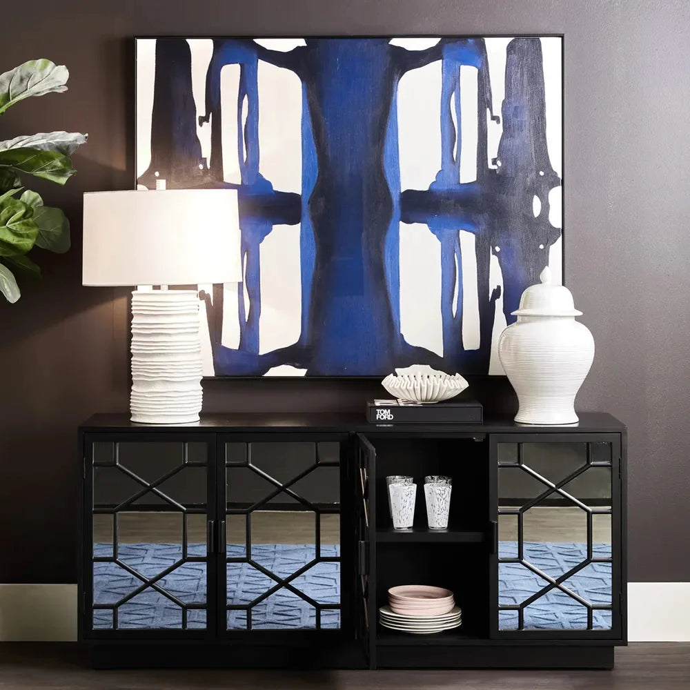 Piper Mirrored Buffet - Black