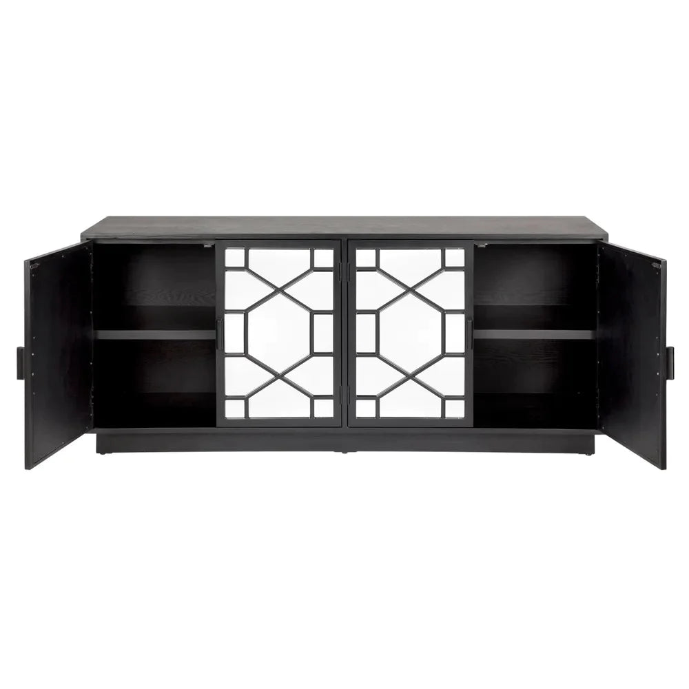 Piper Mirrored Buffet - Black