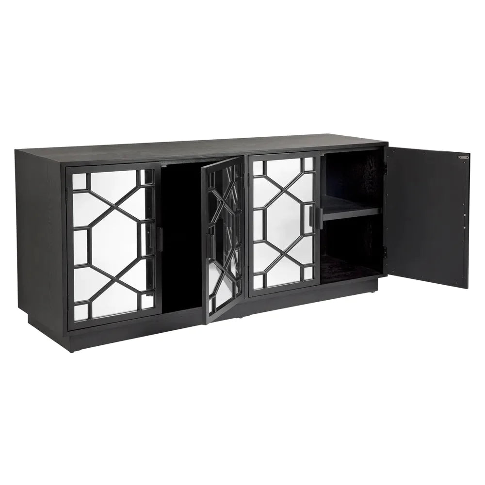 Piper Mirrored Buffet - Black