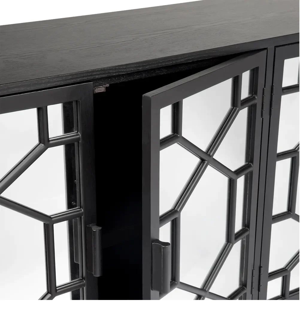 Piper Mirrored Buffet - Black