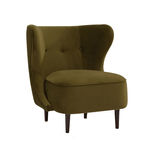 Isabella Occasional Chair - Olive Velvet