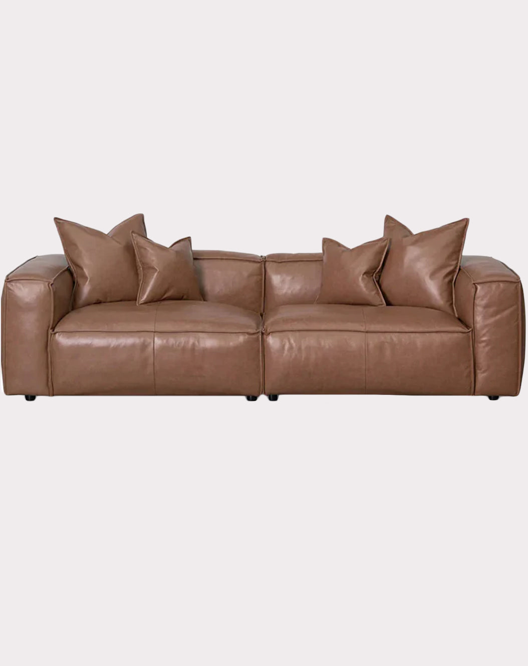 Morgan 4 Seater Sofa - Caramel Brown