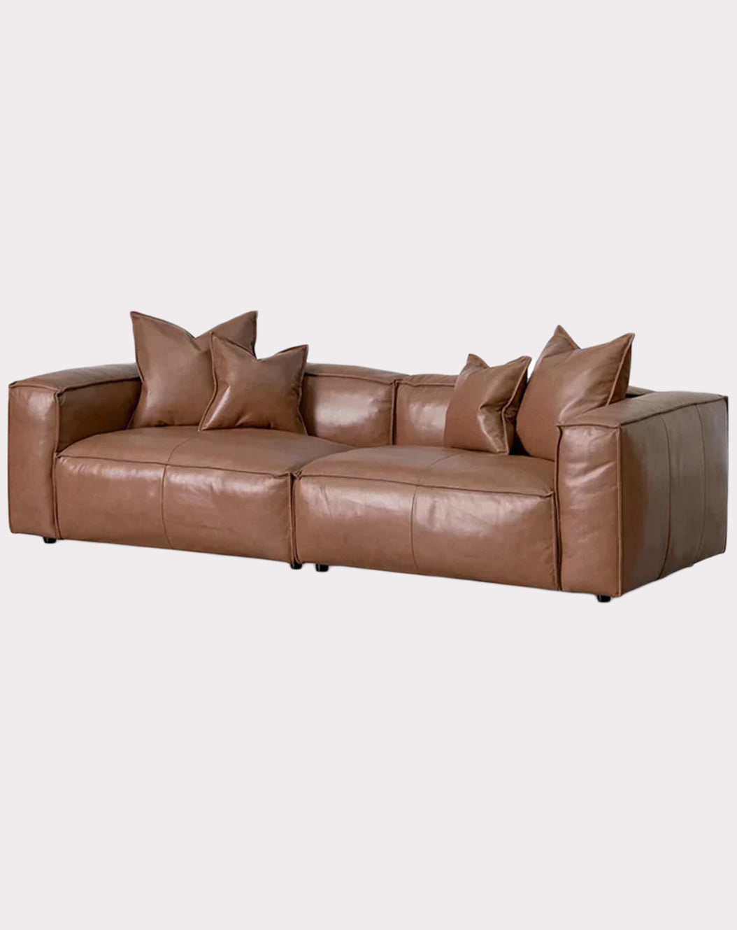 Morgan 4 Seater Sofa - Caramel Brown